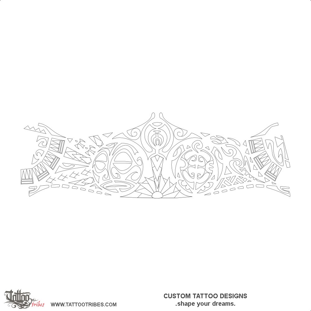 Stencil outline of Protection, Prosperity downloadable hi-res tattoo stencil
