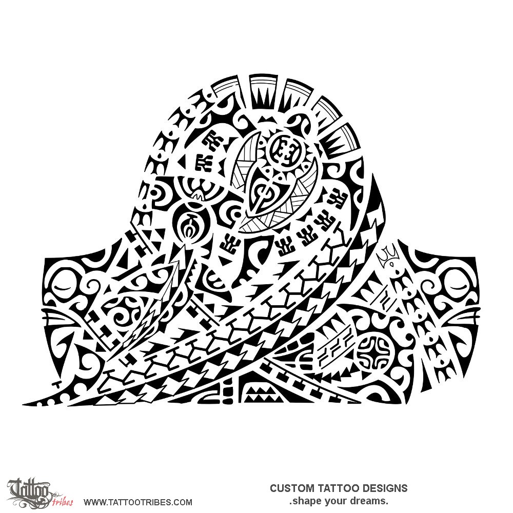 Tattoo image of Tāwharau, Sheltering downloadable hi-res tattoo flash design