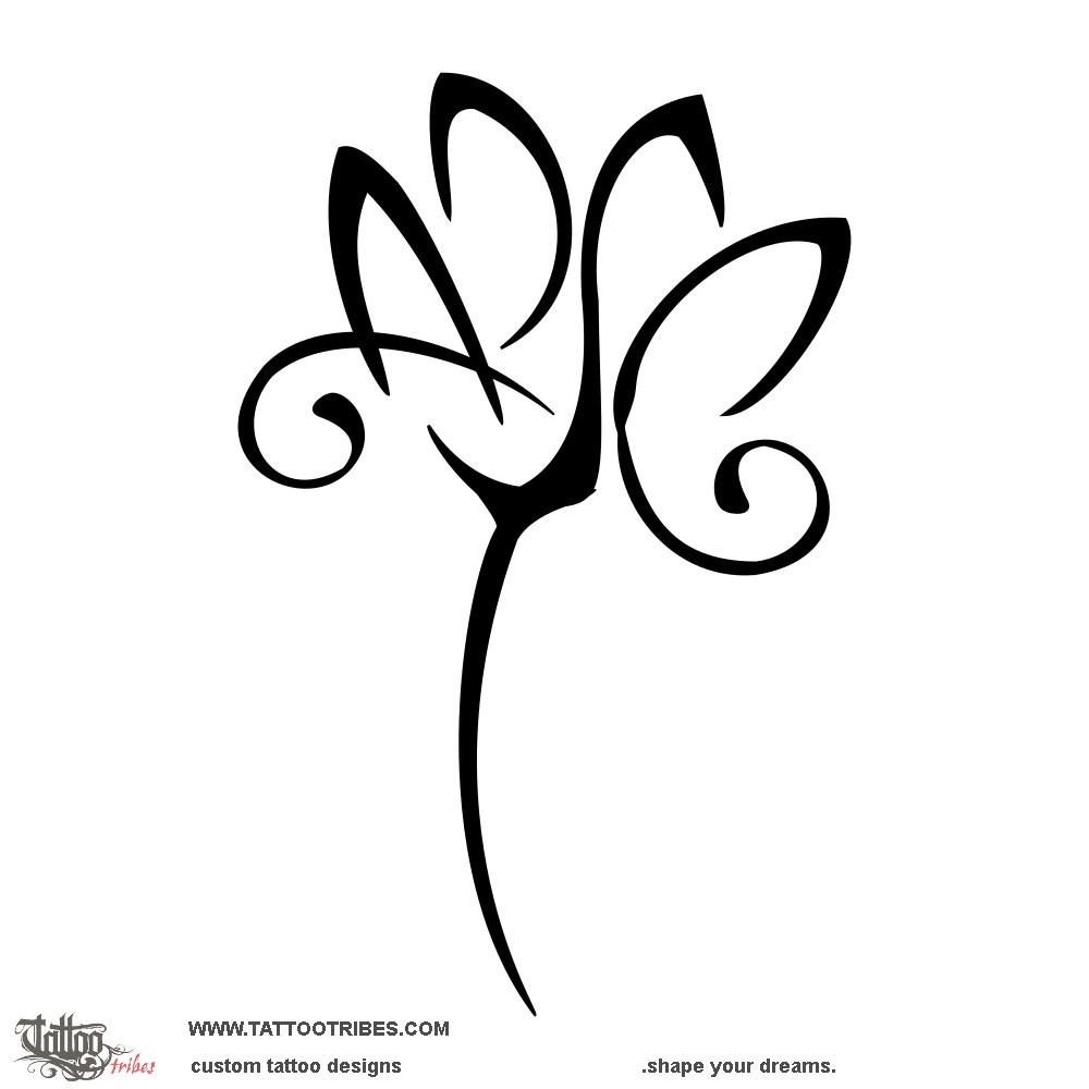 Tattoo image of A+D+S+G lotus, Perfection downloadable hi-res tattoo flash design