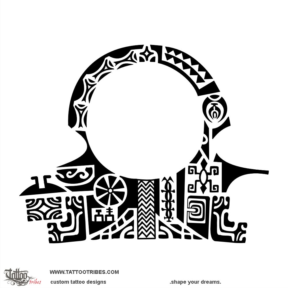 Tattoo image of Punihele, Wanderlust downloadable hi-res tattoo flash design