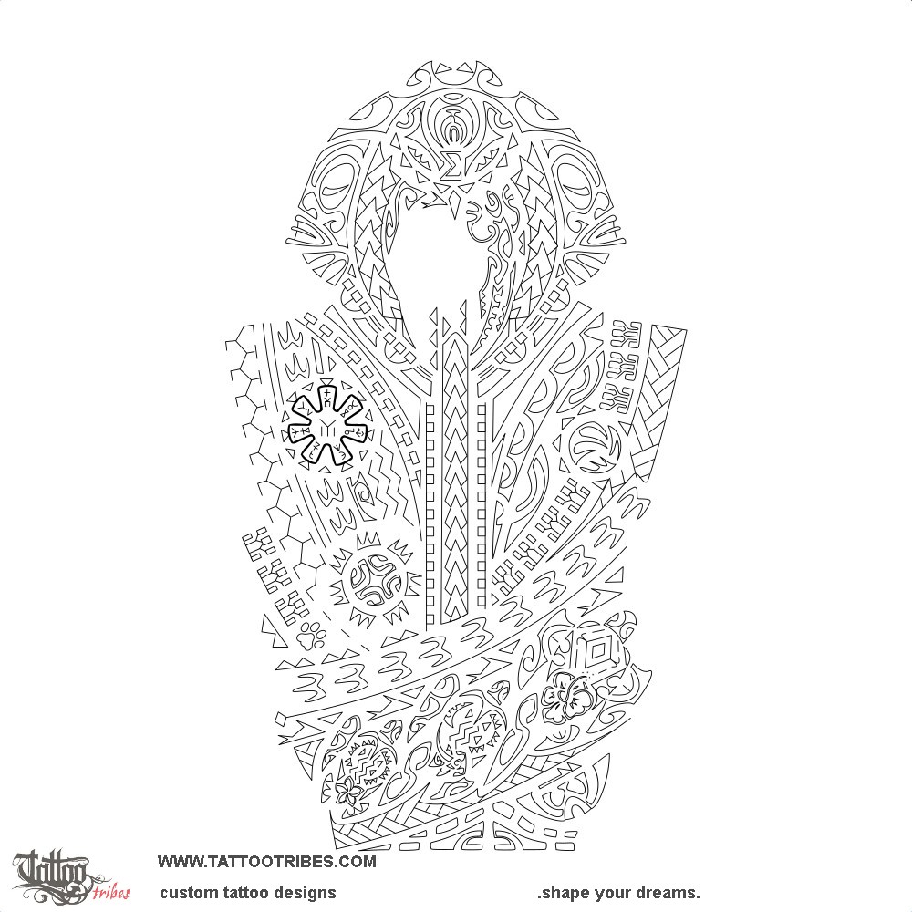 Stencil outline of Reva, To leave downloadable hi-res tattoo stencil