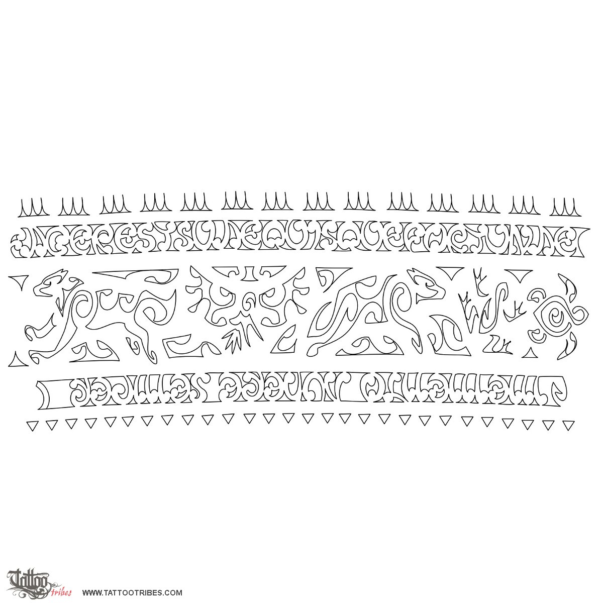 Stencil outline of Faber, Audacity, independence downloadable hi-res tattoo stencil
