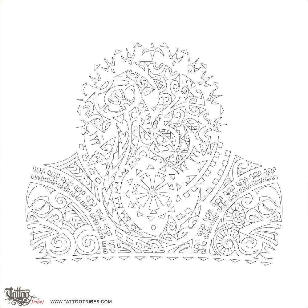 Stencil outline of Mana motuhake, Self-determination downloadable hi-res tattoo stencil