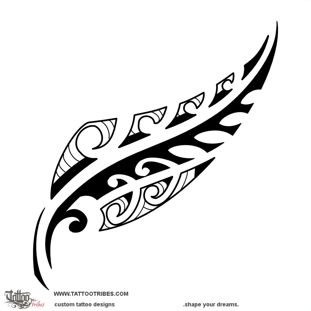 Tattoo image of Fern frond, Rebirth downloadable hi-res tattoo flash design