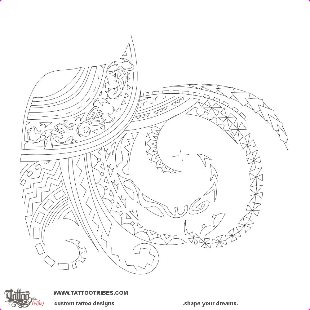 Stencil outline of Three scorpions, Leader downloadable hi-res tattoo stencil