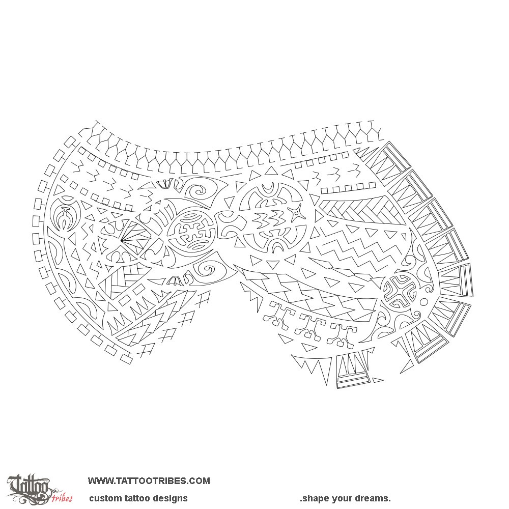 Stencil outline of Together, Family piece downloadable hi-res tattoo stencil