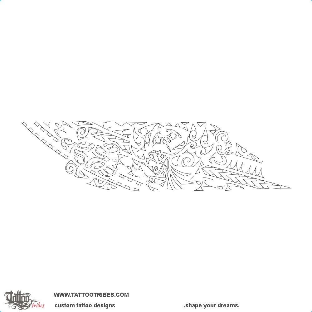 Stencil outline of Warrior, Balance downloadable hi-res tattoo stencil