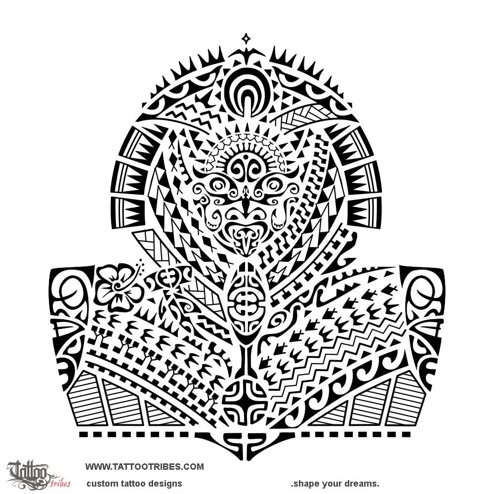 Tattoo image of Toa nui, Great warrior downloadable hi-res tattoo flash design