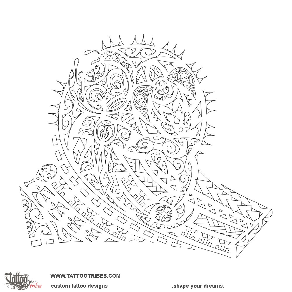 Stencil outline of Etaeta, Strong, stubborn downloadable hi-res tattoo stencil