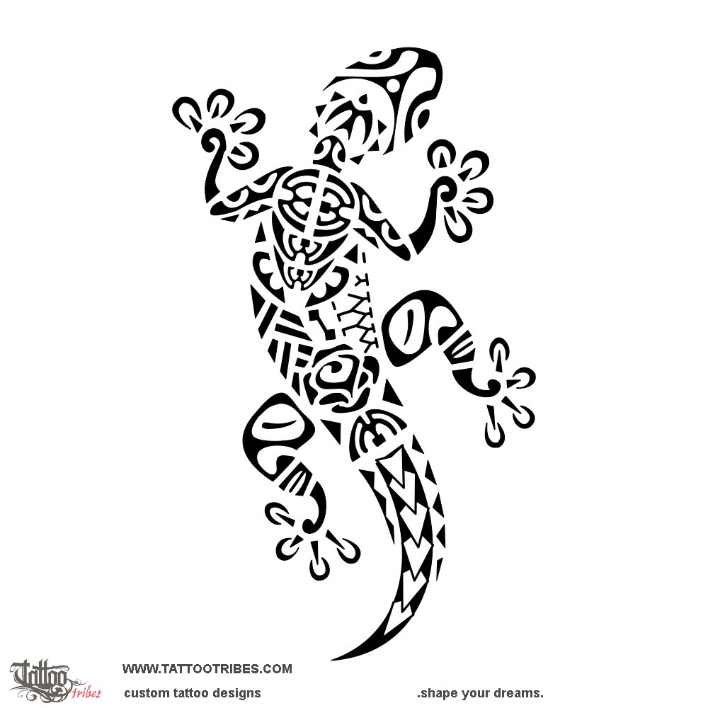 Tattoo image of Rose gecko, Family downloadable hi-res tattoo flash design