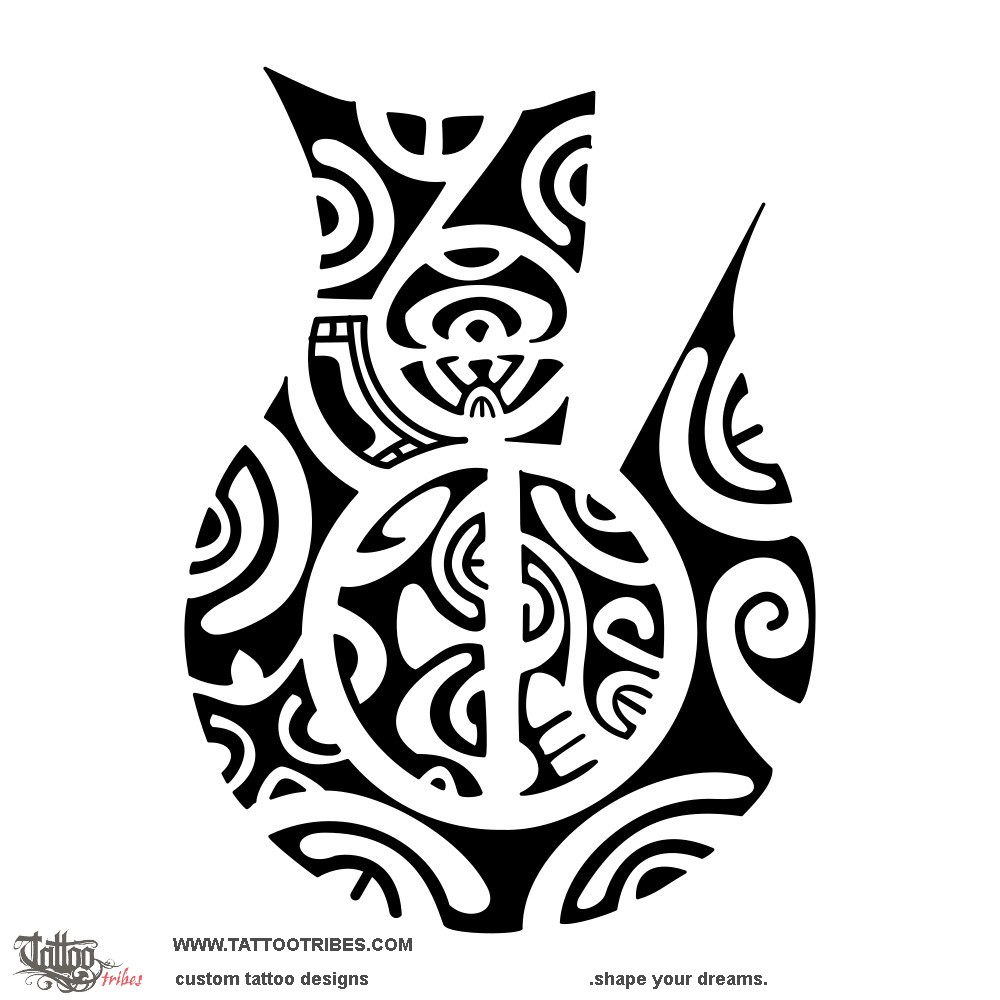 Tattoo image of Ahi a me vai, Fire and water downloadable hi-res tattoo flash design
