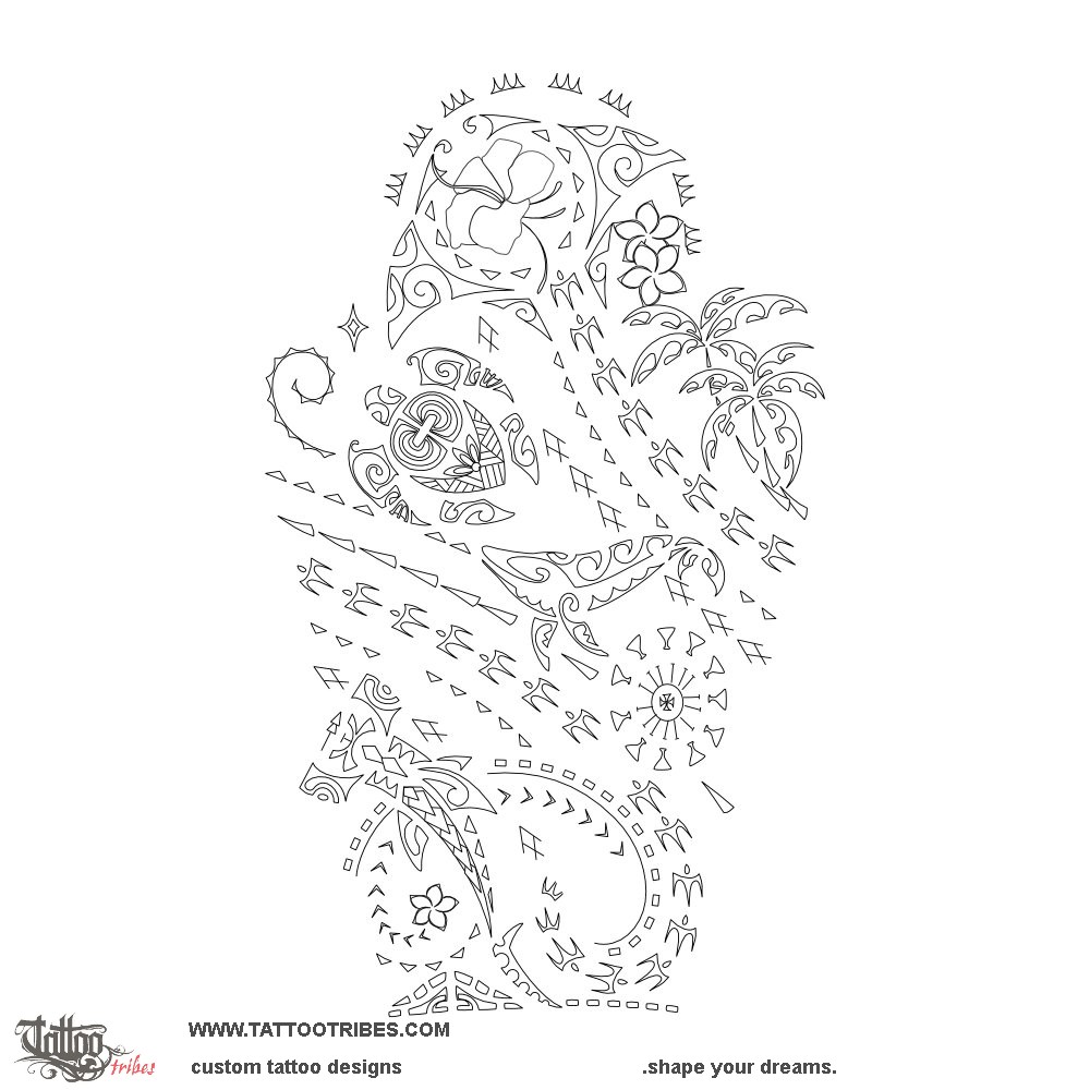 Stencil outline of Hinaaro, To love downloadable hi-res tattoo stencil