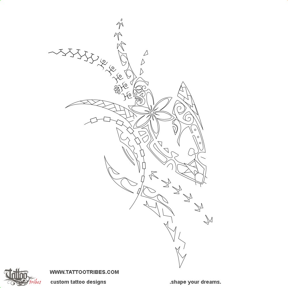 Stencil outline of Amuri noa tu, Always downloadable hi-res tattoo stencil