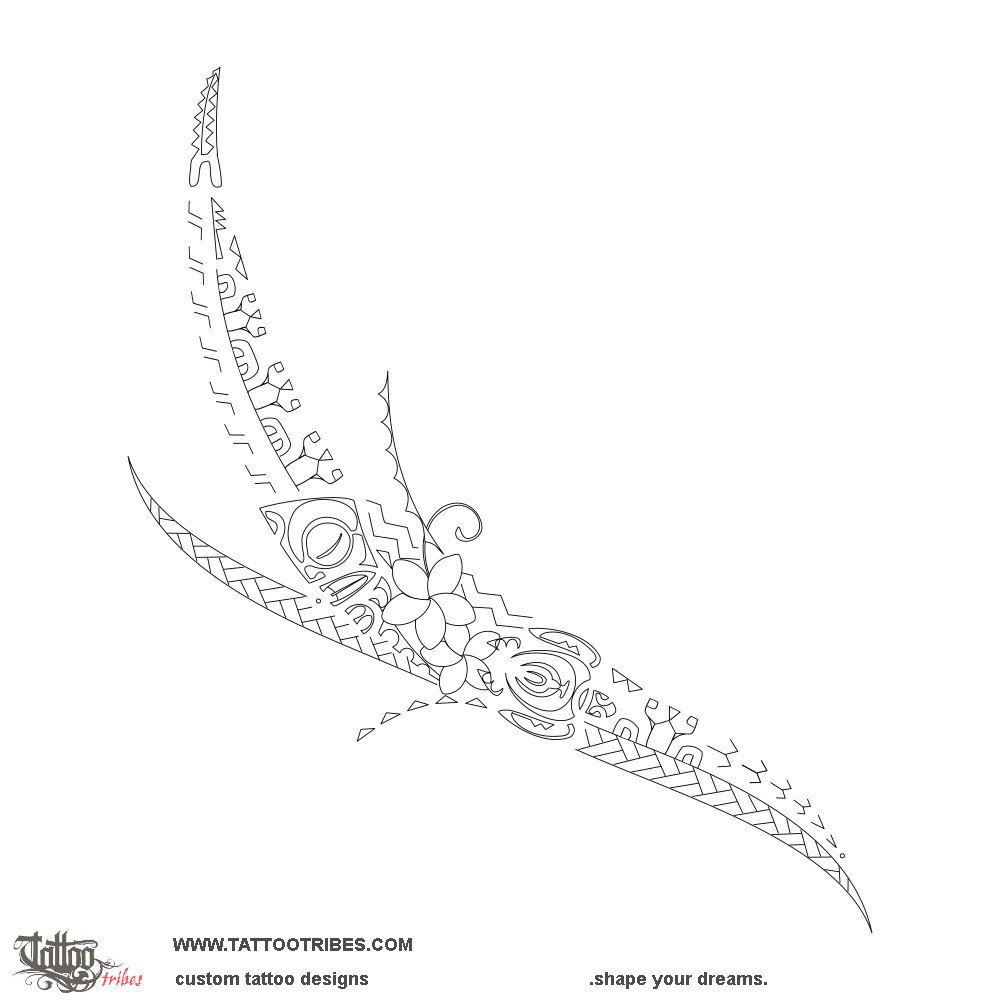 Stencil outline of Nanahi, Yesterday downloadable hi-res tattoo stencil