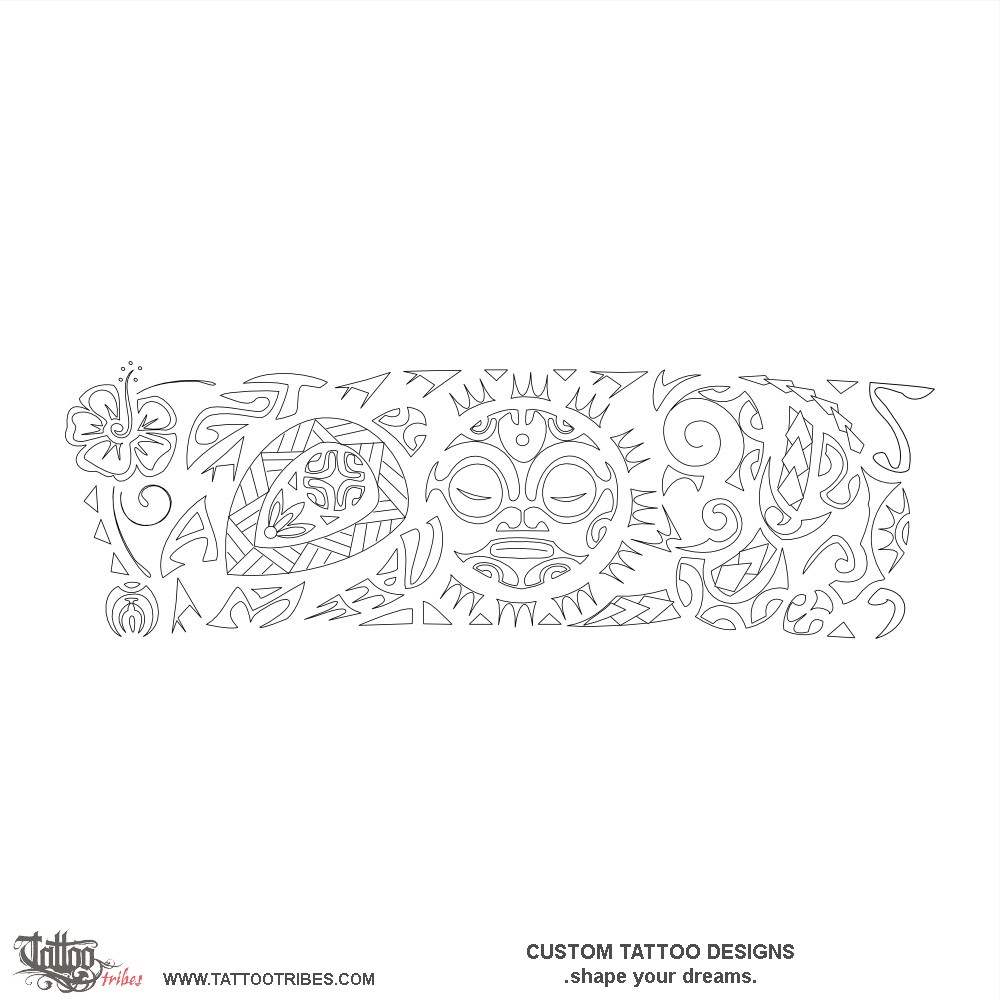 Stencil outline of Korehere, Carefree downloadable hi-res tattoo stencil