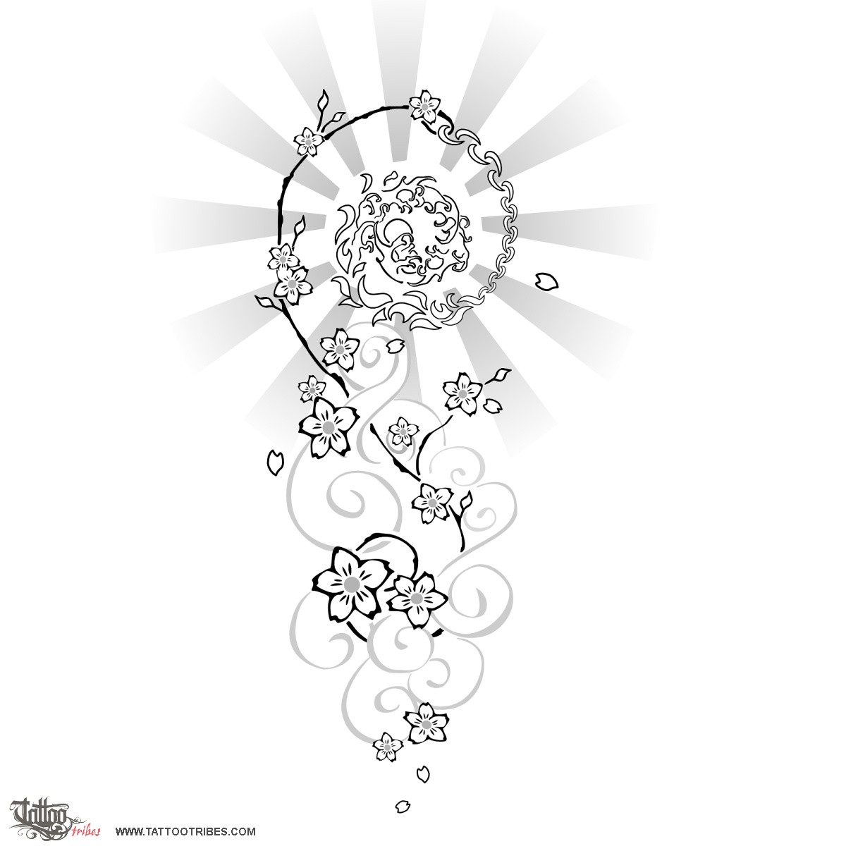 Tattoo image of Balancing karma, Shadow and light downloadable hi-res tattoo flash design