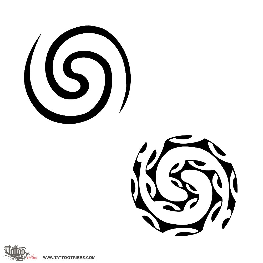 Tattoo image of Double spiral, Balance downloadable hi-res tattoo flash design