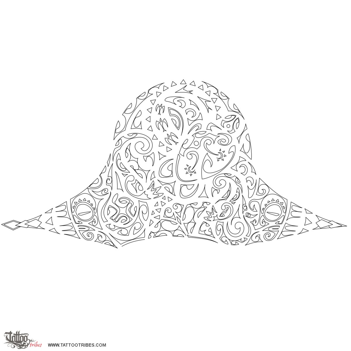 Stencil outline of Short sleeve, Family, protection downloadable hi-res tattoo stencil