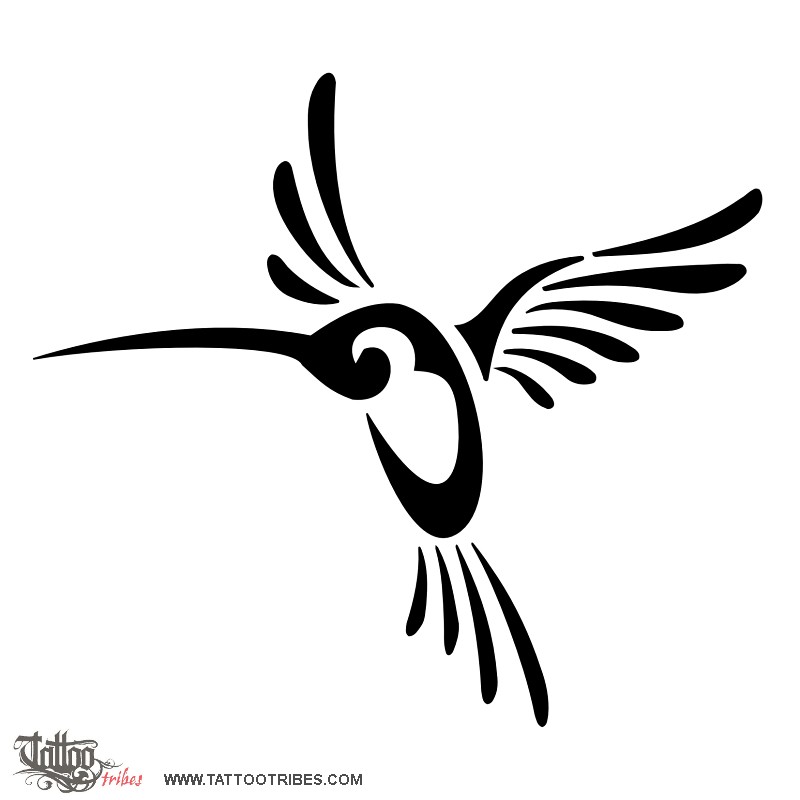 Tattoo image of Humming bird, Live for the moment downloadable hi-res tattoo flash design