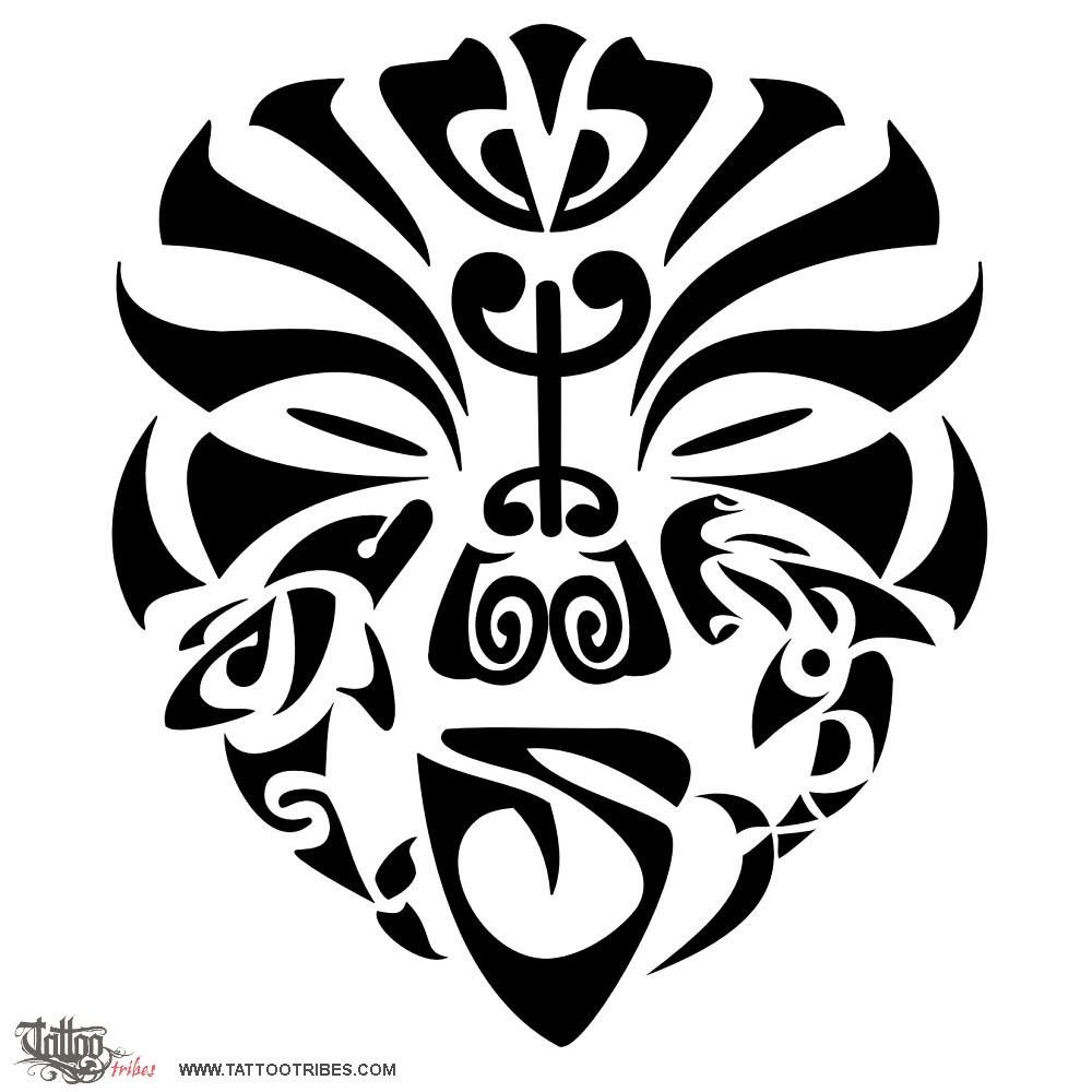 Tattoo image of Warrior mask, tenacity, friendship downloadable hi-res tattoo flash design