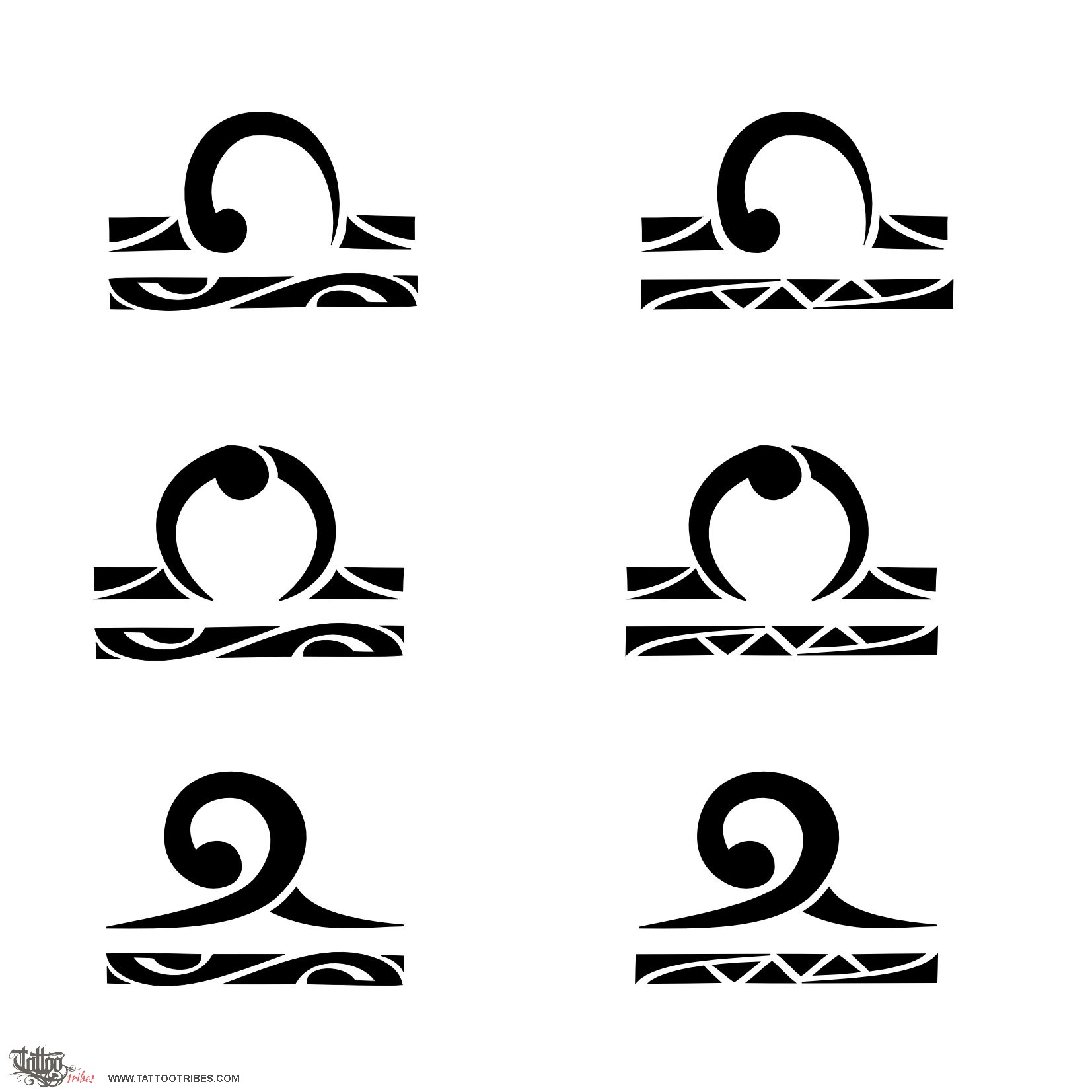 Tattoo image of Libra, Zodiac sign downloadable hi-res tattoo flash design