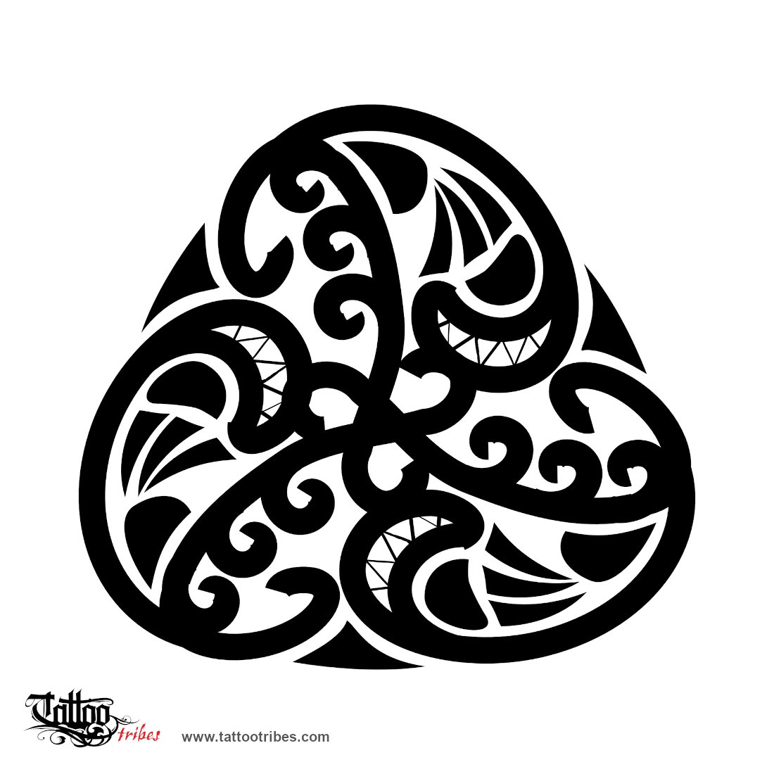 Tattoo image of Maori triskell, Eternal life downloadable hi-res tattoo flash design