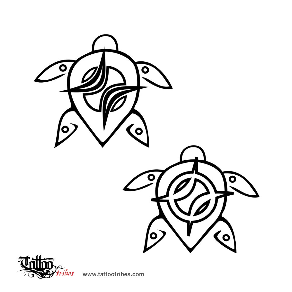Tattoo image of Mayan star - turtle, Learning to love downloadable hi-res tattoo flash design