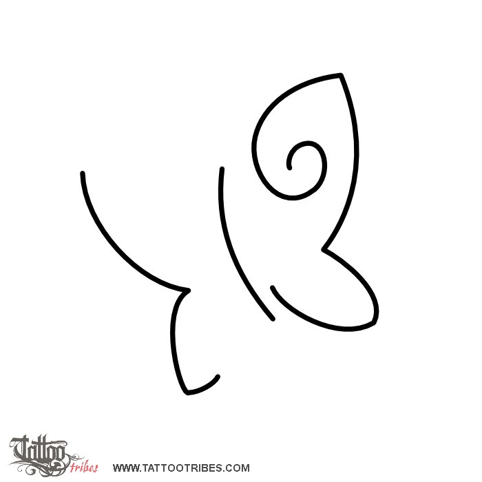Tattoo image of Minimals - Butterfly, Transformation, freedom downloadable hi-res tattoo flash design