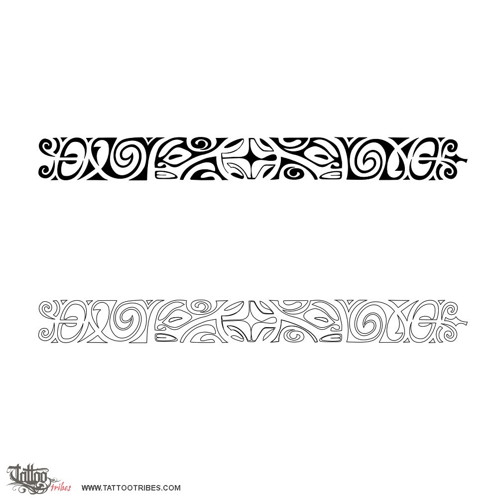 Tattoo image of Protective wrist band, Protection and luck downloadable hi-res tattoo flash design