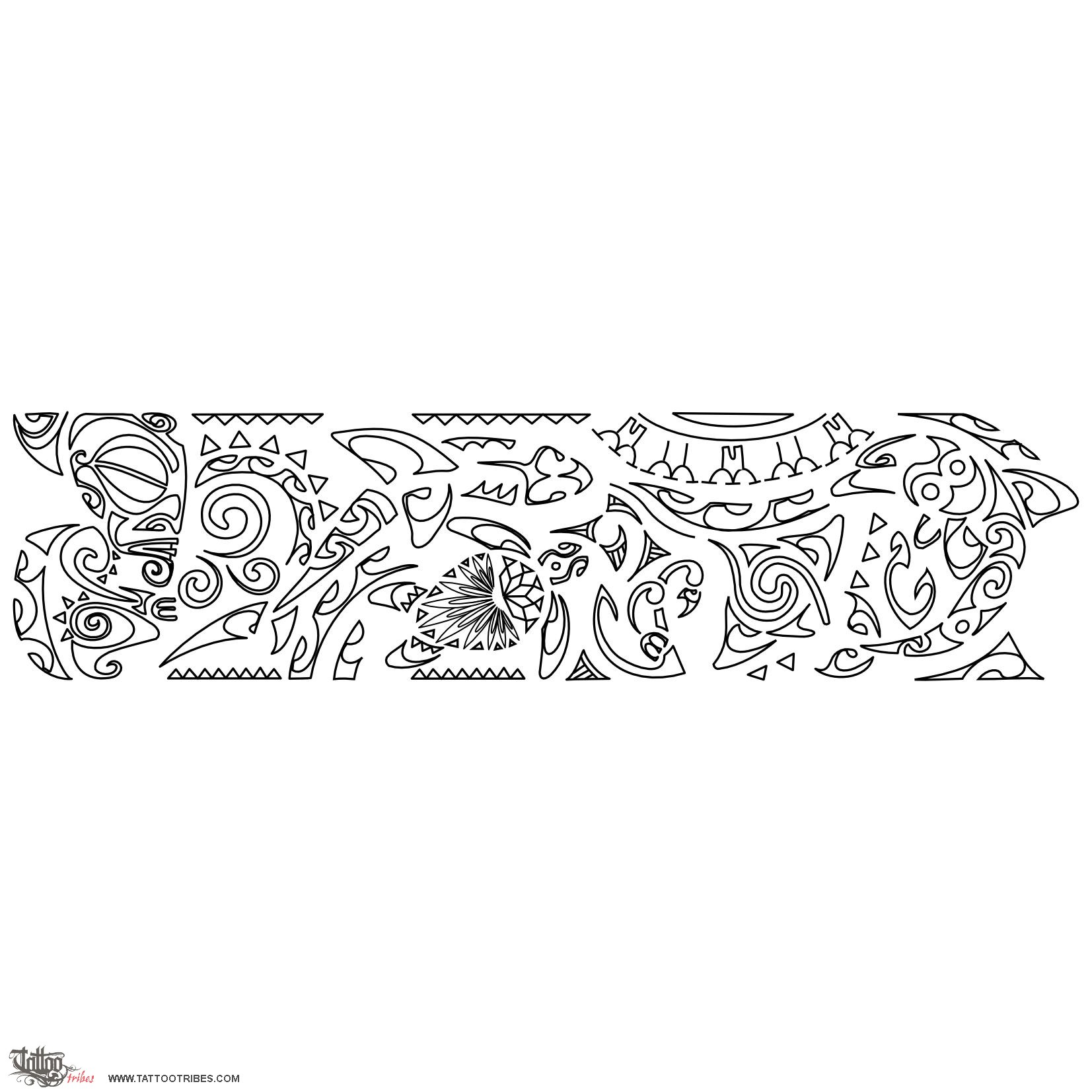 Stencil outline of Ukaipo, Origin, home downloadable hi-res tattoo stencil