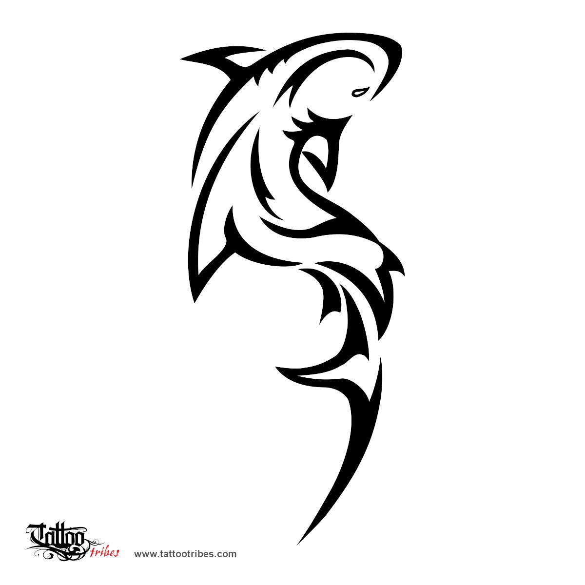 Tattoo image of Shark, Adaptability downloadable hi-res tattoo flash design