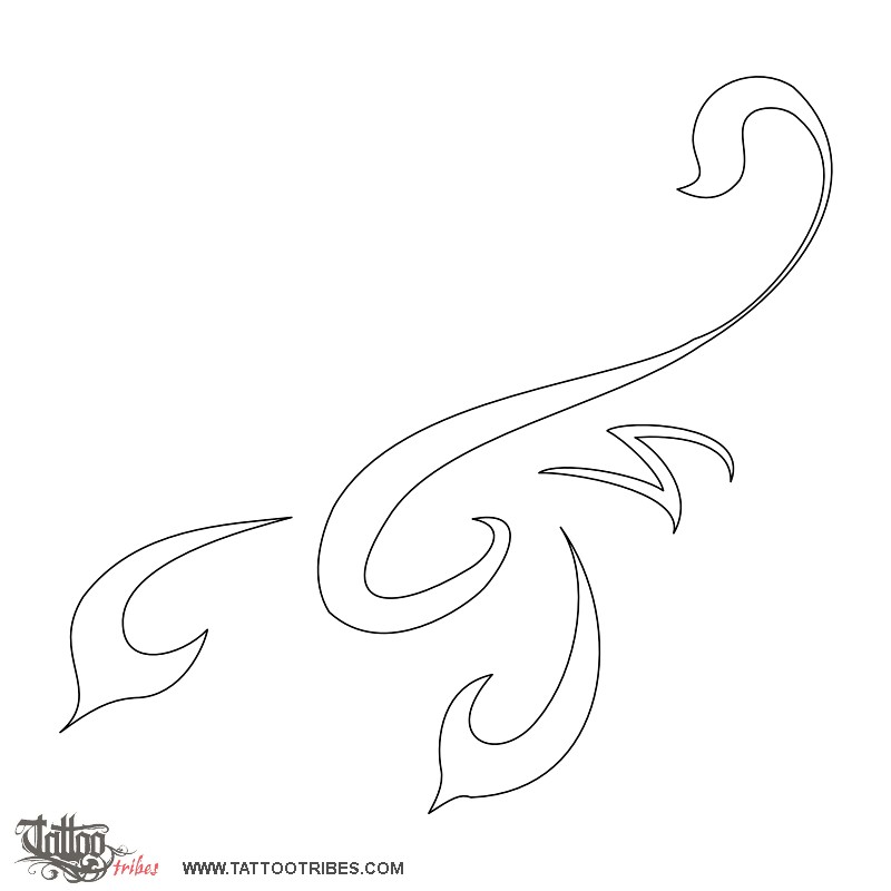 Stencil outline of Stylized scorpion, Passion downloadable hi-res tattoo stencil