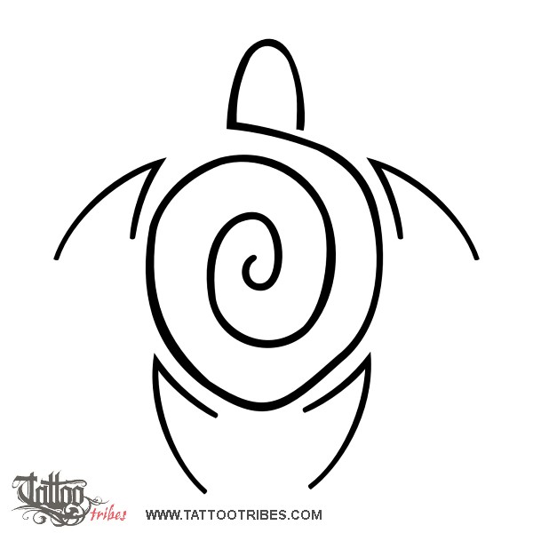 Tattoo image of Spiral turtle, Traveller downloadable hi-res tattoo flash design