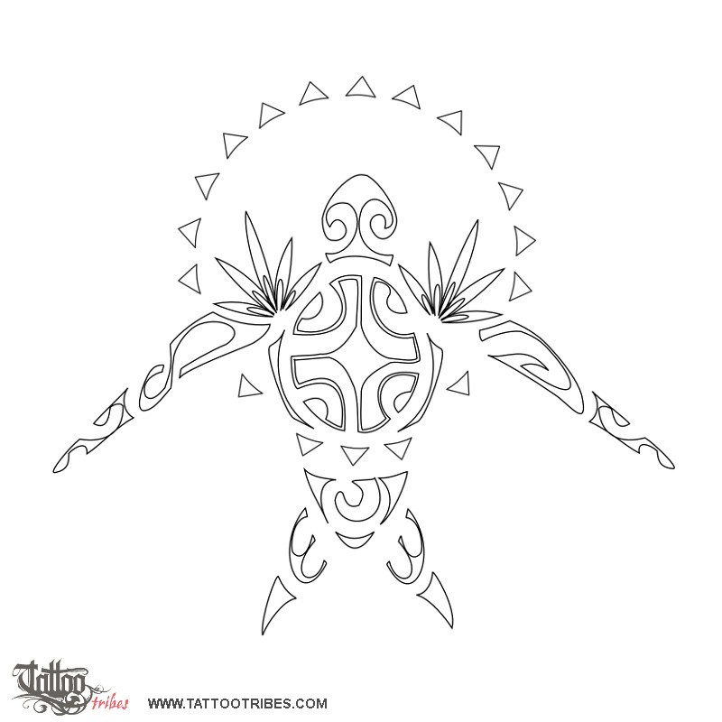 Stencil outline of Wharite, Balance, harmony downloadable hi-res tattoo stencil