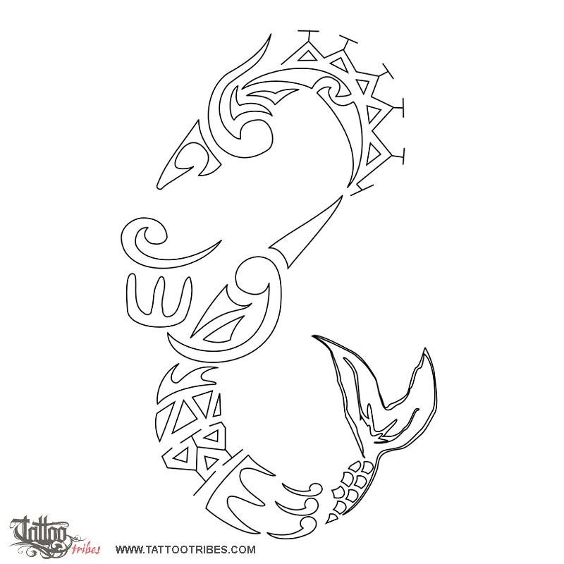 Stencil outline of Tiaki, Care downloadable hi-res tattoo stencil