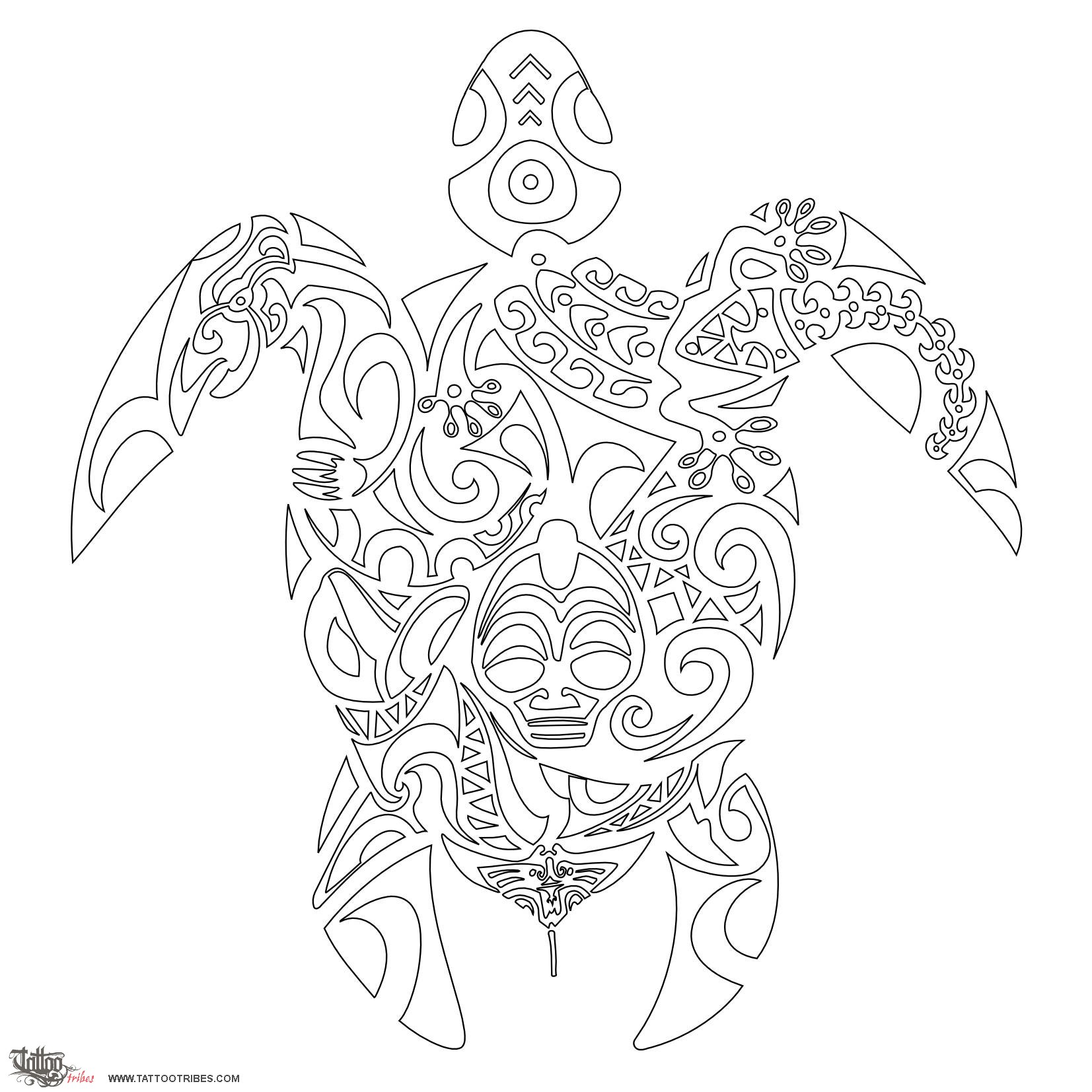 Stencil outline of Wairua, Spirit, soul downloadable hi-res tattoo stencil