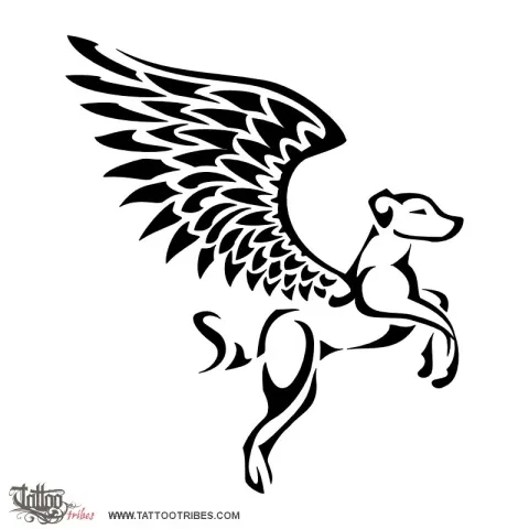 Winged dog