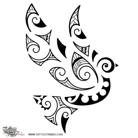 Maori style dove (Maori series - AIR) tattoo design thumbnail
