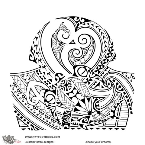 Aroha nui (Deep love) tattoo design thumbnail