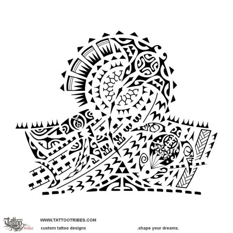 Ala nui (Long path) tattoo design thumbnail