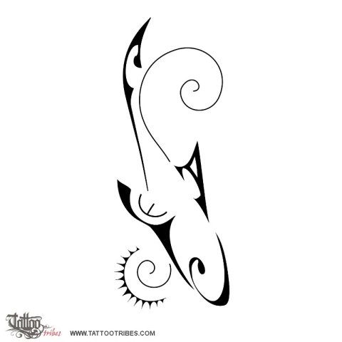 A-shark (Adaptability, energy) tattoo design thumbnail