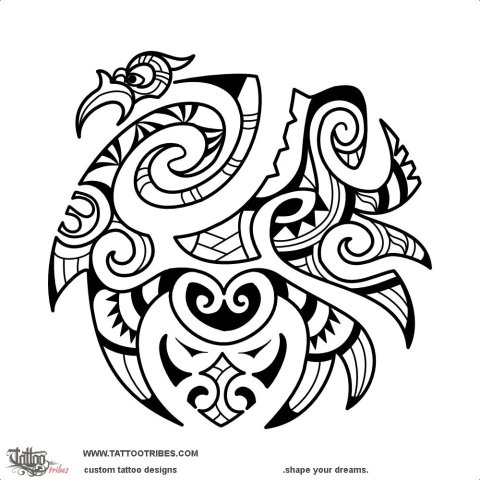 Tiger head (Kirituhi) tattoo design thumbnail