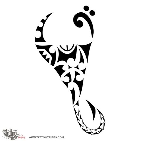 A+L+I scorpion (Bond) tattoo design thumbnail