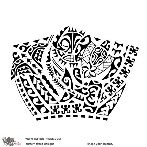 Ranunu (Strong warrior) tattoo design thumbnail