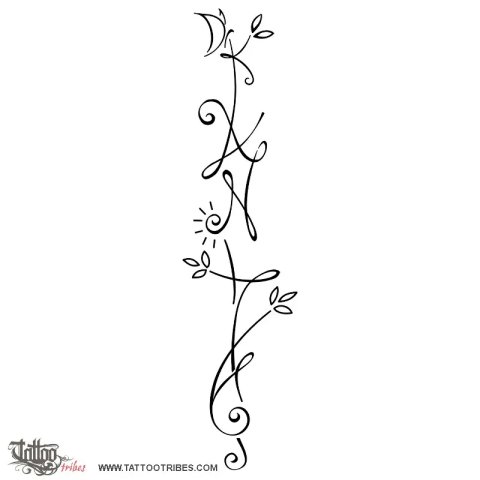 Anita (Love, joy) tattoo design thumbnail