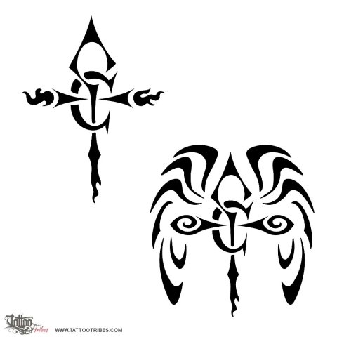 Winged ankh (Eternal life, glory) tattoo design thumbnail