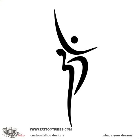 Aum dancer (Wholeness) tattoo design thumbnail