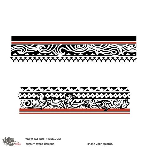 Mixed bands (Maldivian) tattoo design thumbnail