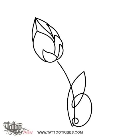Lotus bud (In memory) tattoo design thumbnail
