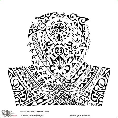 Fa'aipoipora'a (Marriage) tattoo design thumbnail